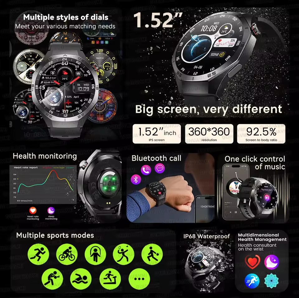 Montre connectée originale GS5 - Smartwatch Watches For Women With Gps avis et prix